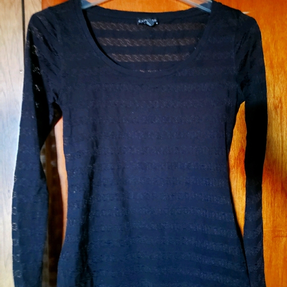 Express black long sleeve top - Picture 1 of 2